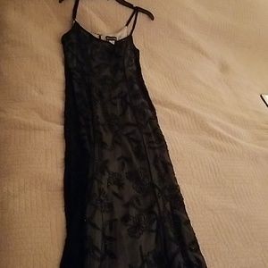 Beaded black evening gown size 8